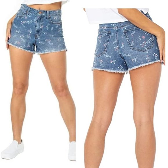 Juniors Celebrity Pink THE DOLL Printed 5-Pockets Denim Shorts Size 7  11 17 NWT - Picture 1 of 4